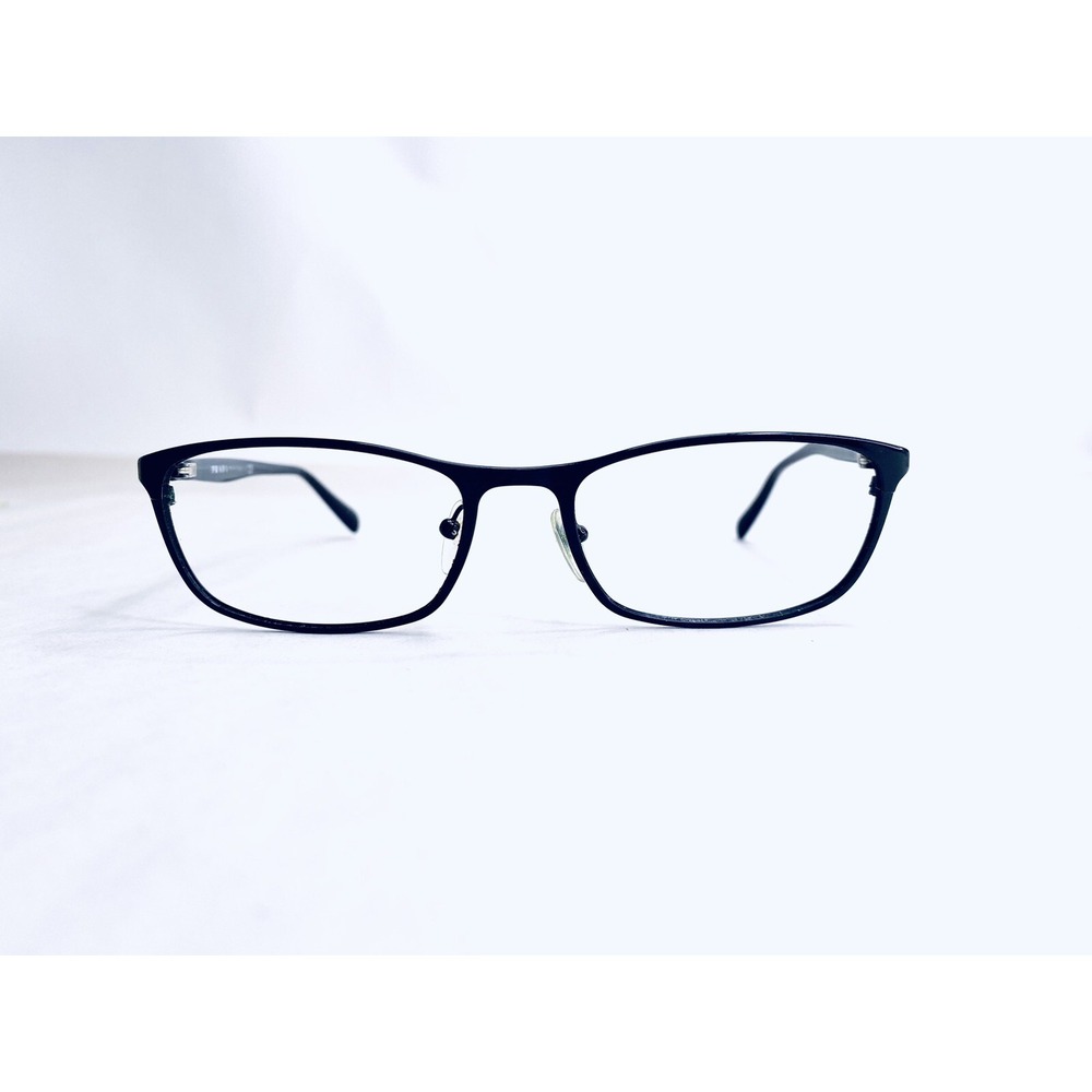 Prada Black Cat Eye Rectangular Metal Glasses Italy VPR54P 7AX-101 54 18 140